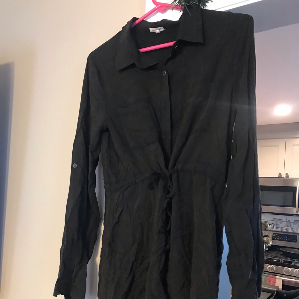 Black shirt dress